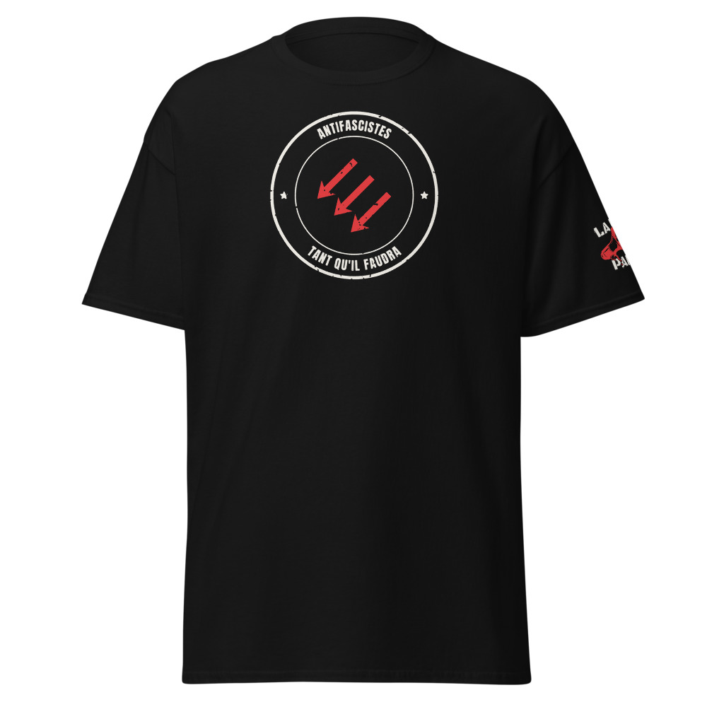 T-shirt Antifascistes, tant qu'il faudra